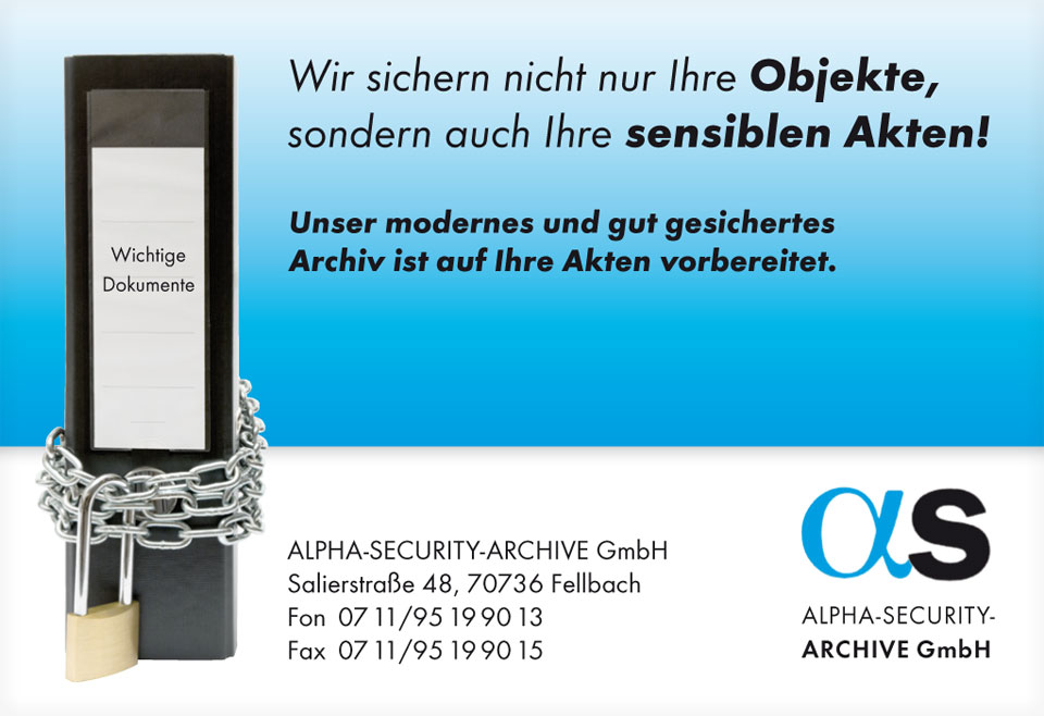 alfa-security-archive GmbH - Ihr Partner für Sicherheit!